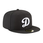 New Era Mens MLB Los Angeles Dodgers 59Fifty Fitted Hat 11358663 Black