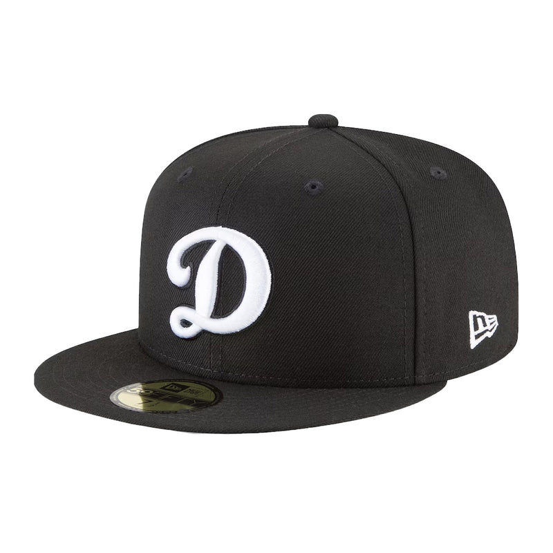 New Era Mens MLB Los Angeles Dodgers 59Fifty Fitted Hat 11358663 Black