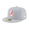 New Era Mens MLB New York Yankees 1946 Cooperstown Collection 59Fifty Fitted Hat 11590963 Grey, Grey Undervisor