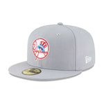 New Era Mens MLB New York Yankees 1946 Cooperstown Collection 59Fifty Fitted Hat 11590963 Grey, Grey Undervisor