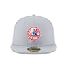 New Era Mens MLB New York Yankees 1946 Cooperstown Collection 59Fifty Fitted Hat 11590963 Grey, Grey Undervisor