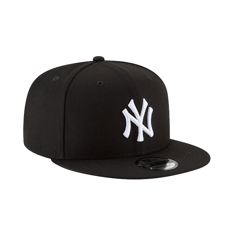New Era Unisex New York Yankees Basic 9Fifty Snapback Hat 11591025 Black/White, Grey Undervisor