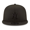 New Era Unisex MLB New York Yankees Blackout Basic 9Fifty Snapback Hat 11591026 Black, Grey Undervisor