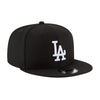New Era Unisex MLB Los Angeles Dodgers Basic  9FIFTY Snapback Hat 11591046 Black / White