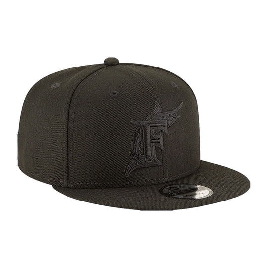 New Era Mens MLB Florida Marlins 9Fifty Basic Snapback Hat 11591054 Black