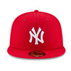 New Era Mens MLB New York Yankees Basic 59Fifty Fitted Hat 11591122 Red, Grey Undervisor