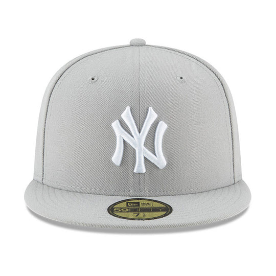 New Era Unisex MLB New York Yankees Basic 59Fifty Fitted Hat 1591125 Grey,Grey Undervisor