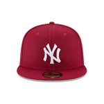 New Era Mens MLB New York Yankees Basic 59Fifty Fitted Hat 11591126 Cardinal Red, Grey Undervisor