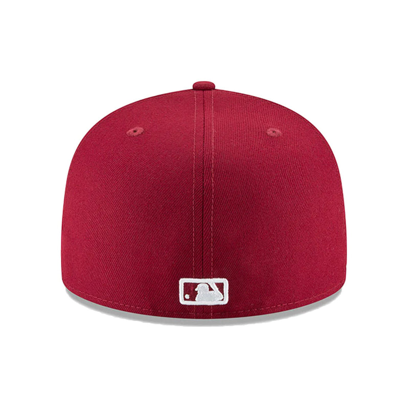 New Era Mens MLB New York Yankees Basic 59Fifty Fitted Hat 11591126 Cardinal Red, Grey Undervisor