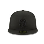 New Era Mens MLB New York Yankees Basic 59Fifty Fitted Hat 11591128 Blackout, Grey Undervisor