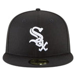 New Era Mens MLB Chicago White Sox Basic 59Fifty Fitted Hat 11591167 Black/White,Black Undervisor