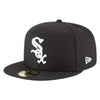 New Era Mens MLB Chicago White Sox Basic 59Fifty Fitted Hat 11591167 Black/White,Black Undervisor