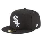 New Era Mens MLB Chicago White Sox Basic 59Fifty Fitted Hat 11591167 Black/White,Black Undervisor