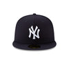 New Era Mens MLB New York Yankees Official Team Color 59Fifty Fitted Hat 11941906 Navy, Grey Undervisor