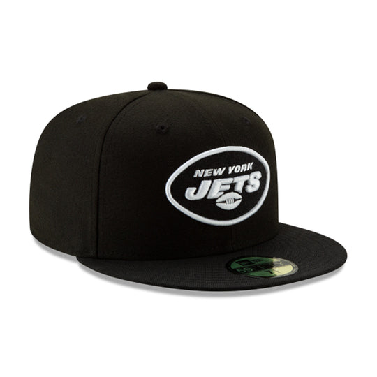 New Era Mens NFL New York Jets Basic 2019 59Fifty Fitted Hat 12094774 Black/White, Grey Undervisor