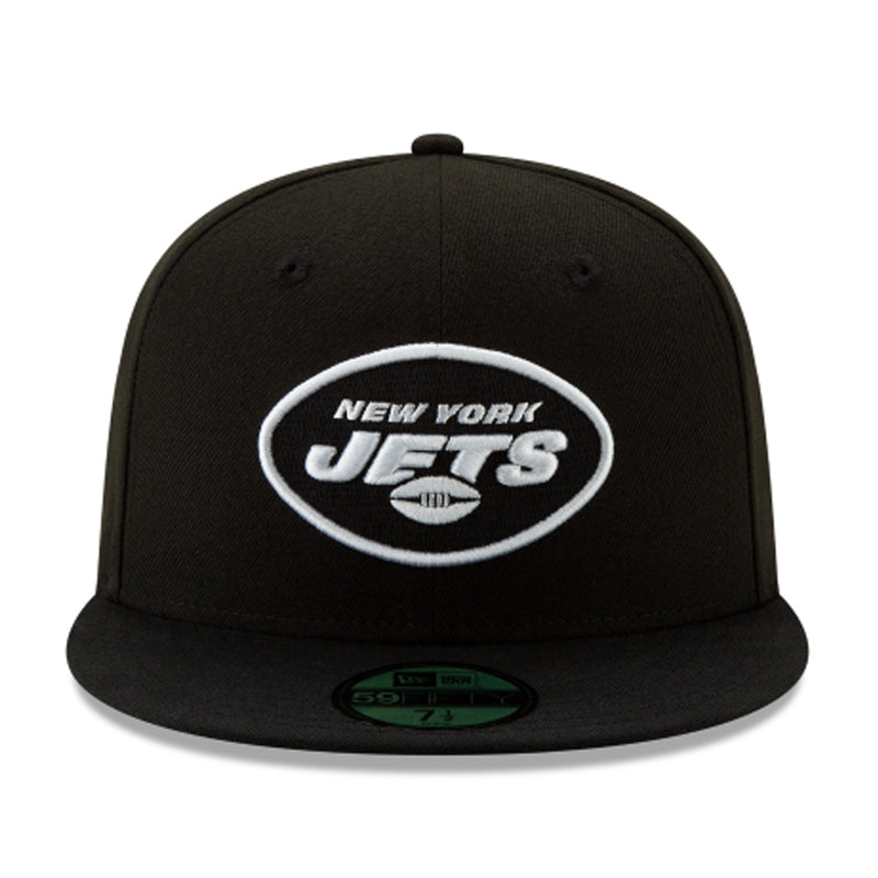 New Era Mens NFL New York Jets Basic 2019 59Fifty Fitted Hat 12094774 Black/White, Grey Undervisor