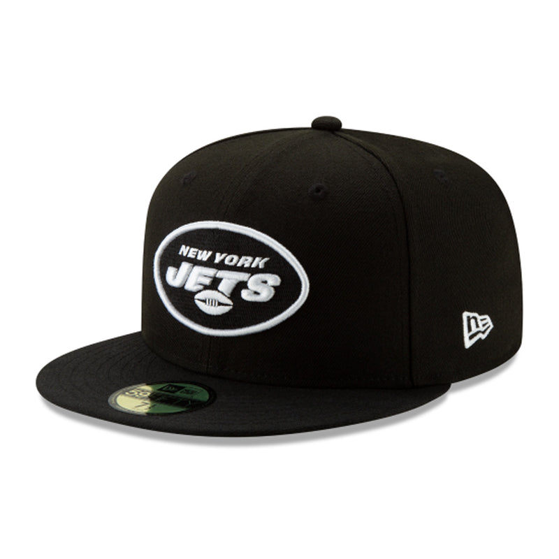 New Era Mens NFL New York Jets Basic 2019 59Fifty Fitted Hat 12094774 Black/White, Grey Undervisor