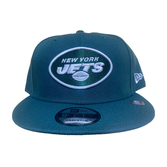 New Era Mens NFL New York Jets Team Basic Original Team Colors 2019 9Fifty Snapback Hat 12094787 Green, Grey Undervisor