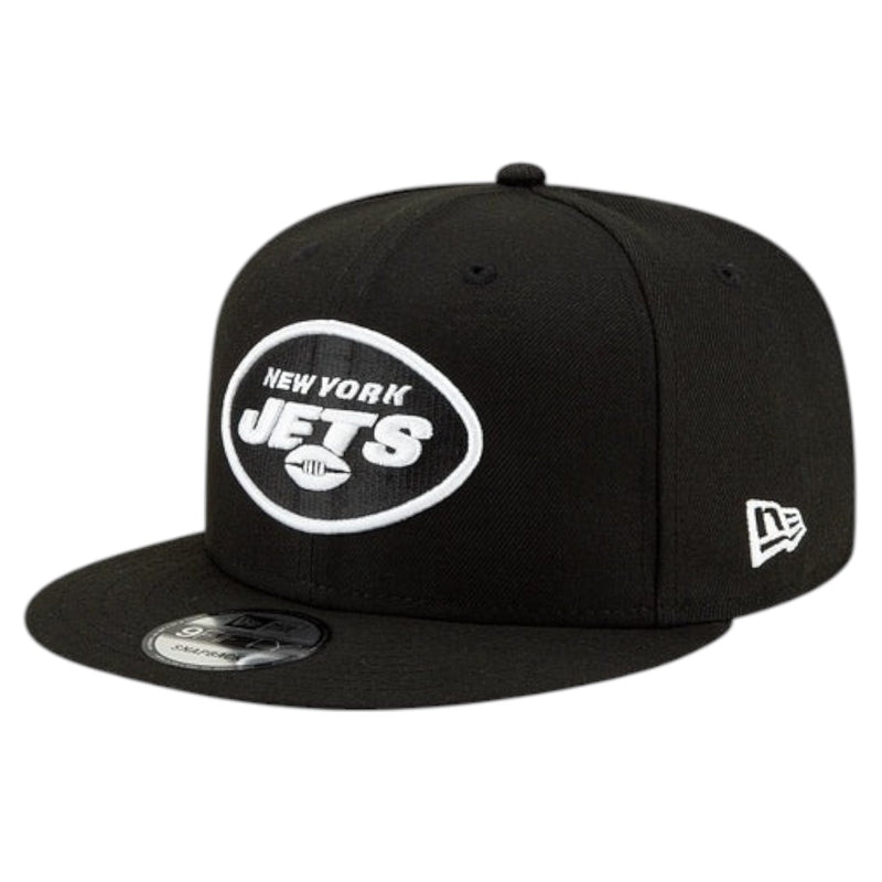 New Era Mens NFL New York Jets Basic 2019 9Fifty Snapback Hat 12094790 Black/White, Black Undervisor