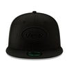 New Era Mens NFL New York Jets Basic Black On Black 2019 59Fifty Fitted Hat 12094792 Black/Black, Grey Undervisor