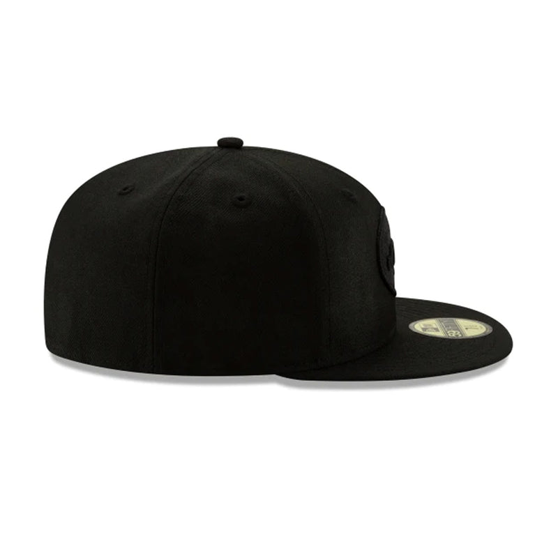 New Era Mens NFL New York Jets Basic Black On Black 2019 59Fifty Fitted Hat 12094792 Black/Black, Grey Undervisor