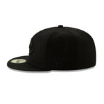 New Era Mens NFL New York Jets Basic Black On Black 2019 59Fifty Fitted Hat 12094792 Black/Black, Grey Undervisor