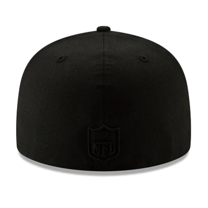 New Era Mens NFL New York Jets Basic Black On Black 2019 59Fifty Fitted Hat 12094792 Black/Black, Grey Undervisor