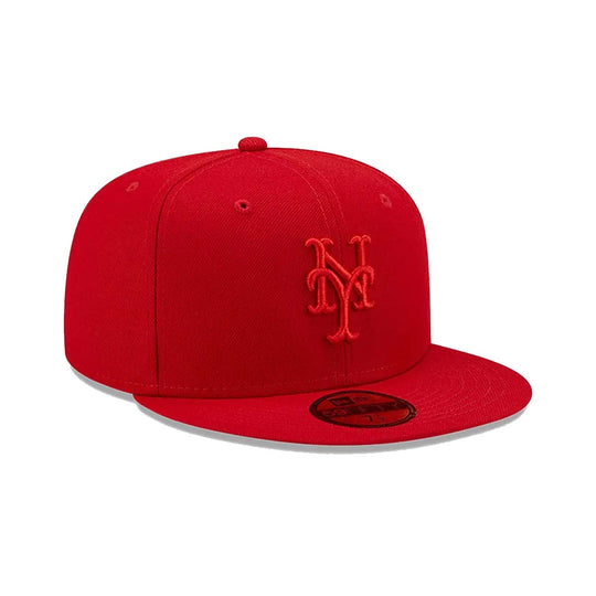 New Era Mens MLB New York Mets Color Pack 59Fifty Fitted Hat 60165842 Scarlet, Grey Undervisor