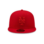 New Era Mens MLB New York Mets Color Pack 59Fifty Fitted Hat 60165842 Scarlet