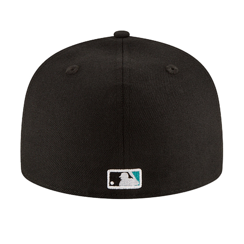 New Era Mens MLB Florida Marlins Side Patch World Series 1997 59Fifty Fitted Hat 60188226 Black, Grey Undervisor