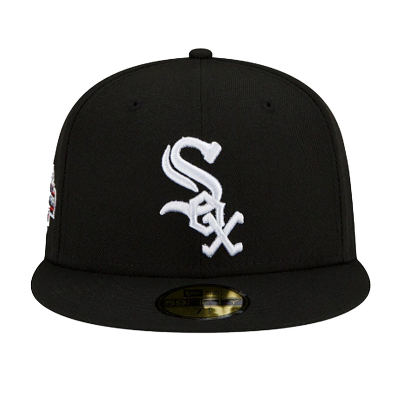 New Era Mens MLB Chicago White Sox Side Patch All-Star Game 2003 59Fifty Fitted Hat 60188239 Black, Grey Undervisor
