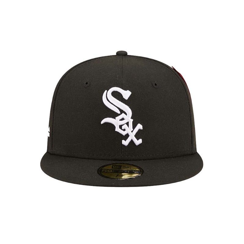 New Era Mens MLB Chicago White Sox Alpha Industries 59Fifty Fitted Hat 60194086 Black, Olive Undervisor