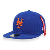 New Era Mens MLB New York Mets Alpha Industries 59Fifty Fitted Hat 60194098 Blue, Olive Undervisor