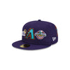 New Era Mens MLB Arizona Diamondbacks World Series Champions 59Fifty Fitted Hat 60224562 Purple