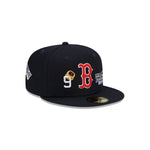 New Era Mens MLB Boston Red Sox World Series Champions 59Fifty Fitted Hat 60224566 Black