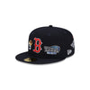 New Era Mens MLB Boston Red Sox World Series Champions 59Fifty Fitted Hat 60224566 Black