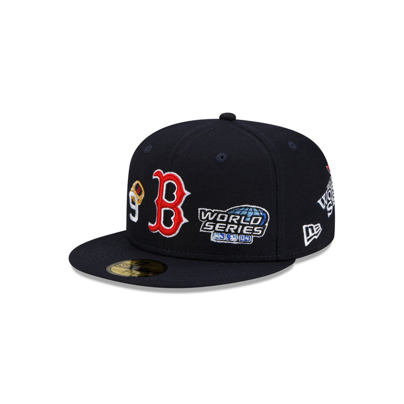 New Era Mens MLB Boston Red Sox World Series Champions 59Fifty Fitted Hat 60224566 Black
