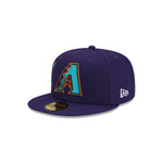 New Era Mens MLB Arizona Diamondbacks City Cluster 59Fifty Fitted Hat 60224638 Purple