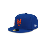 New Era Mens MLB New York Mets City Cluster 59Fifty Fitted Hat 60224647 Blue