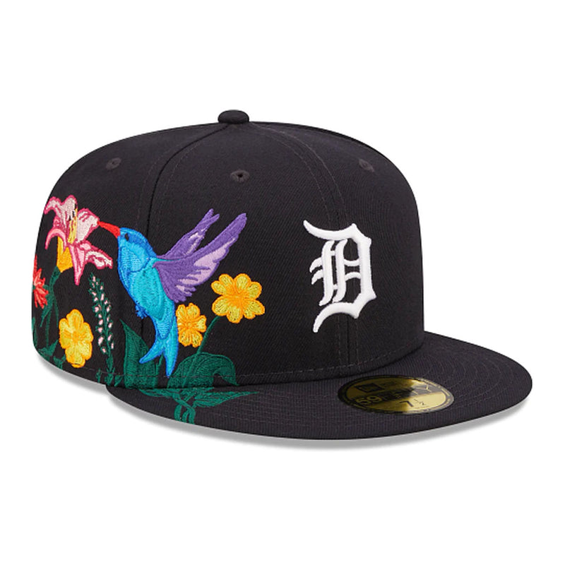 Detroit Tigers New Era Women's Floral 9TWENTY Adjustable Hat - Navy