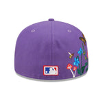 New Era Mens MLB Arizona Diamondbacks Blooming 59Fifty Fitted Hat 60243443 Purple, Grey Undervisor