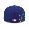 New Era Mens MLB Los Angeles Dodgers Blooming 59Fifty Fitted Hat 60243444 Blue, Grey Undervisor