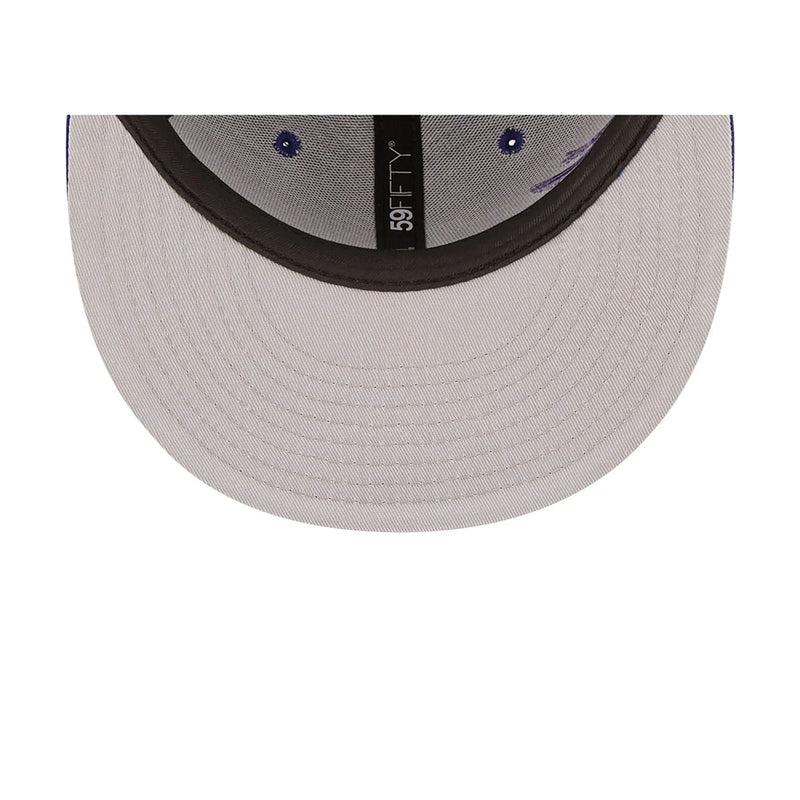 New Era Mens MLB Los Angeles Dodgers Blooming 59Fifty Fitted Hat 60243444 Blue, Grey Undervisor