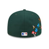 New Era Mens MLB Oakland Athletics Blooming 59Fifty Fitted Hat 60243445 Kelly Green, Grey Undervisor
