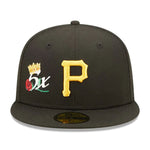New Era Mens MLB Pittsburgh Pirates Crown Champions 59Fifty Fitted Hat 60243473 Black, Grey Undervisor
