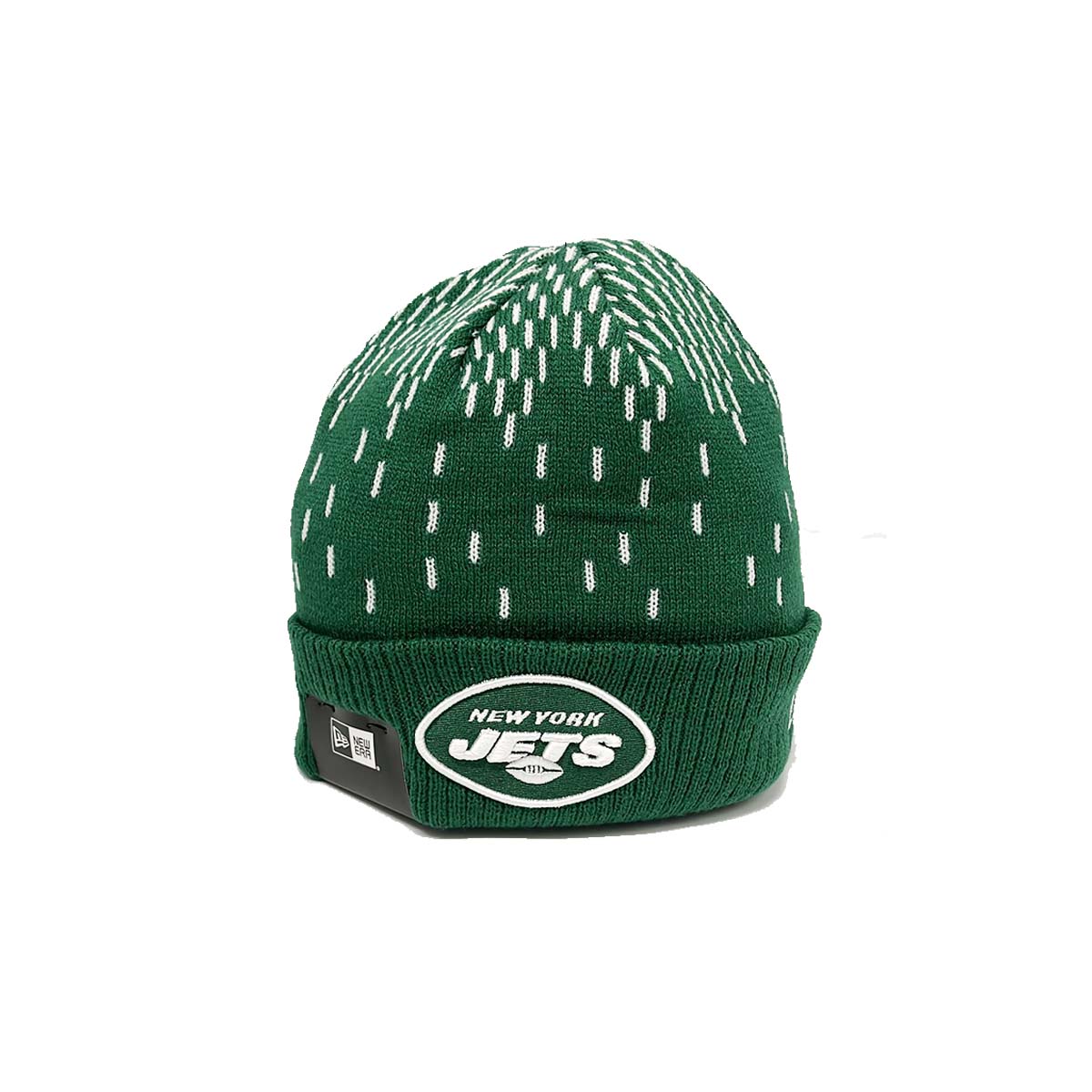 New Era Mens NFL New York Jets Knit Freeze Beanie 60268309 Green/White, Undervisor