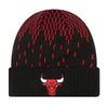 New Era Mens NBA Chicago Bulls Knit Freeze Beanie 60268564 Black/Red