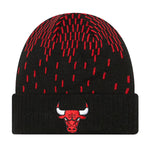 New Era Mens NBA Chicago Bulls Knit Freeze Beanie 60268564 Black/Red, Undervisor