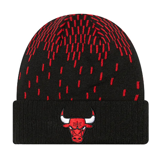 New Era Mens NBA Chicago Bulls Knit Freeze Beanie 60268564 Black/Red, Undervisor