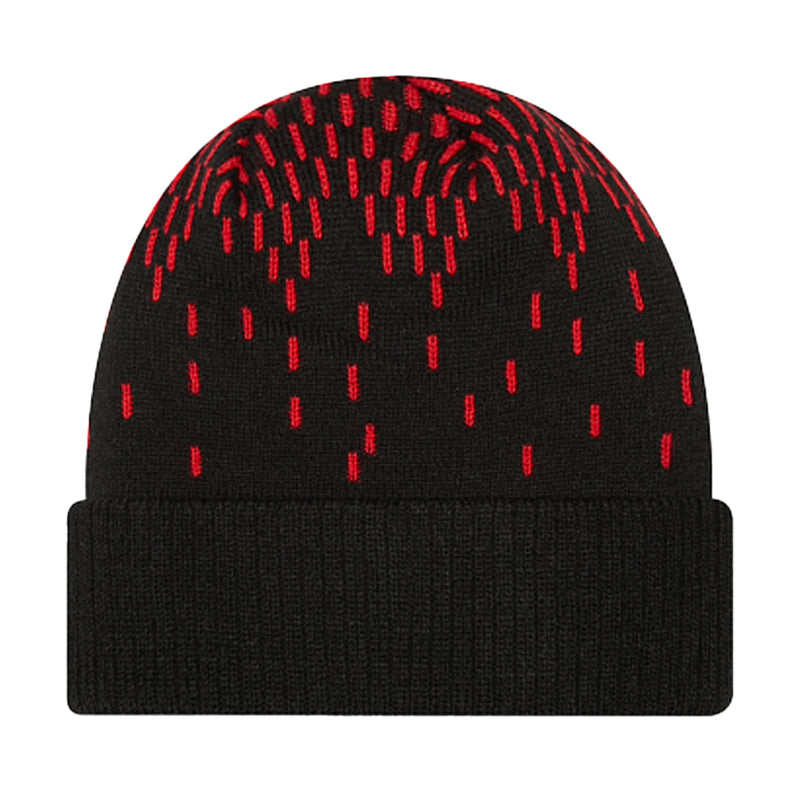 New Era Mens NBA Chicago Bulls Knit Freeze Beanie 60268564 Black/Red, Undervisor